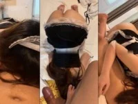 Bắt em cosplay hầu gái quỳ xuống liếm chân