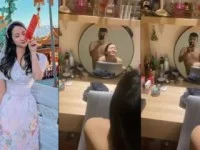 Em đang trang điểm mà anh cũng kéo quần ra đụ